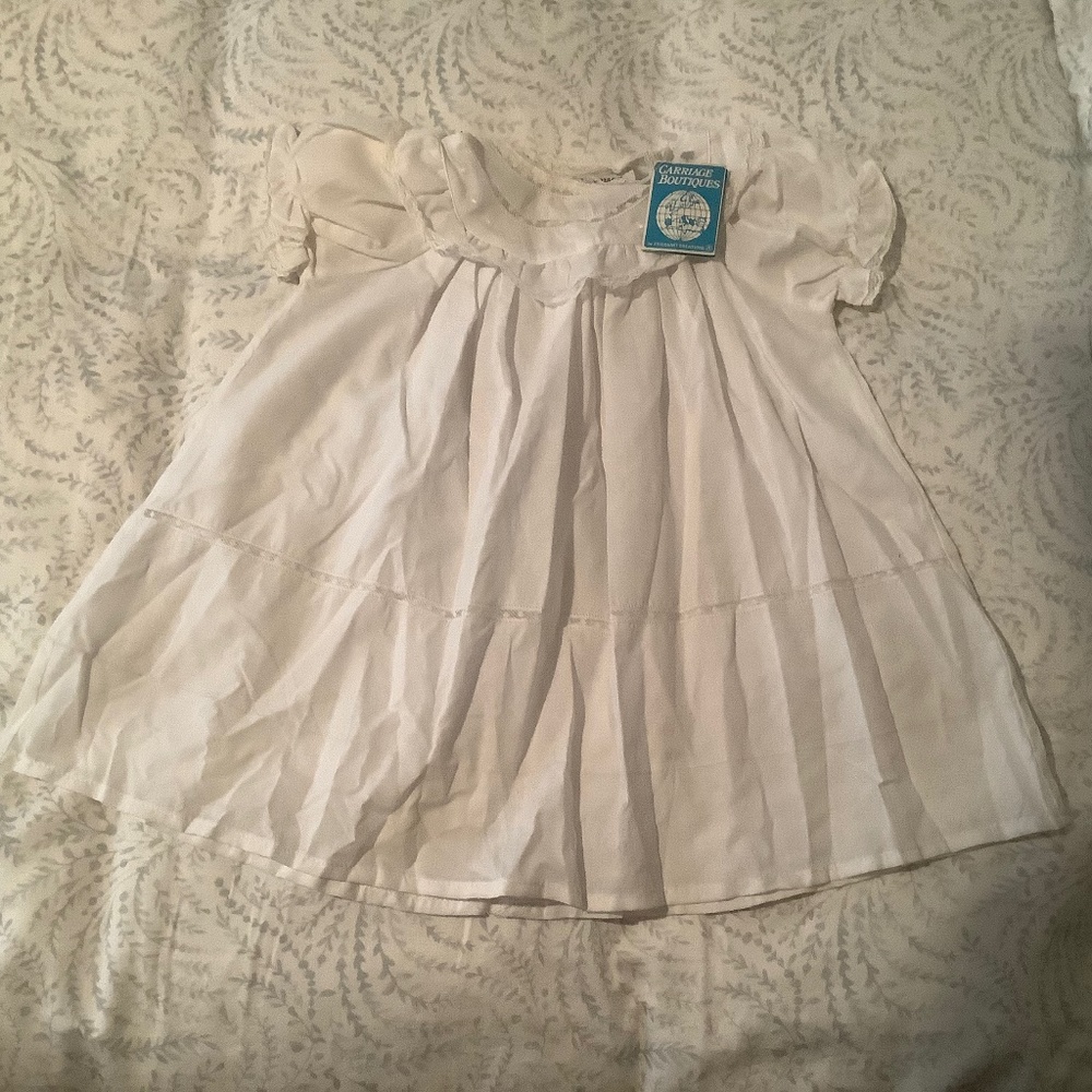 Vintage Carriage Boutiques Baby Girl White Dress Size 18M